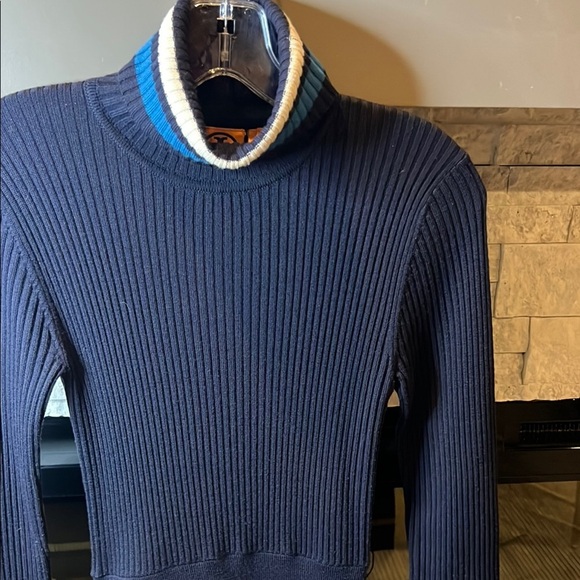 Tory Burch Blue Turtleneck Merino Wool Dress size XS missing sash - Picture 6 of 13